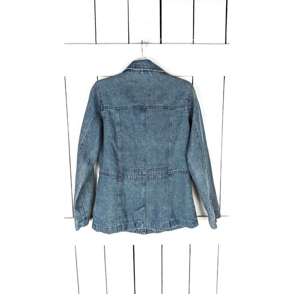 90s vintage blue jean denim lined chambray jacket - Picture 7 of 7